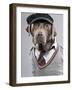 Dog in sweater and cap-Justin Paget-Framed Photographic Print