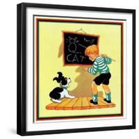 Dog Lesson - Child Life-Clarence Biers-Framed Giclee Print