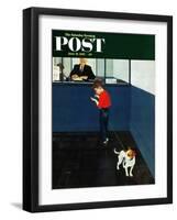 "Dog License" Saturday Evening Post Cover, June 21, 1952-George Hughes-Framed Giclee Print