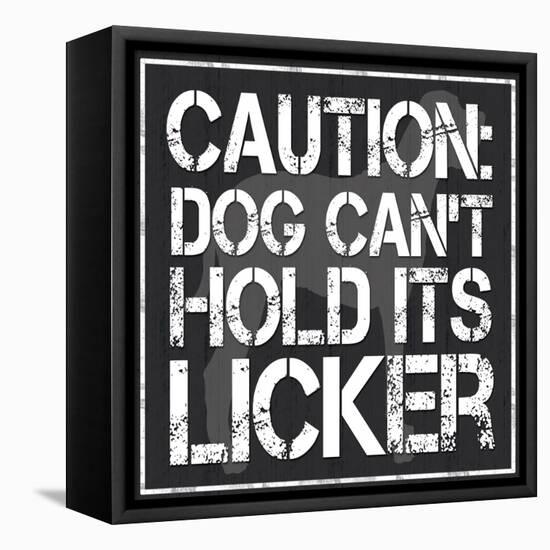 Dog Licker 2-Lauren Gibbons-Framed Stretched Canvas