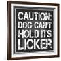 Dog Licker 2-Lauren Gibbons-Framed Art Print