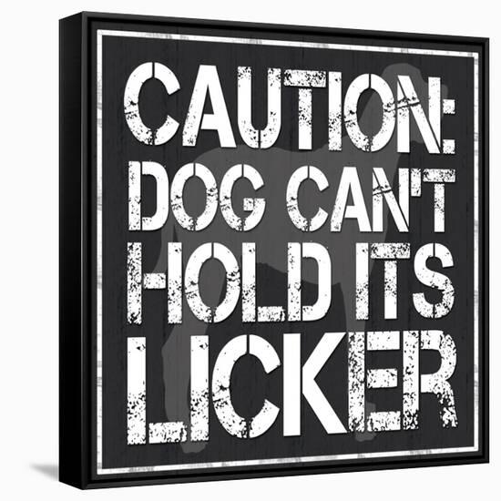 Dog Licker 2-Lauren Gibbons-Framed Stretched Canvas