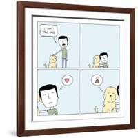 Dog Love-Reza Farazmand-Framed Art Print