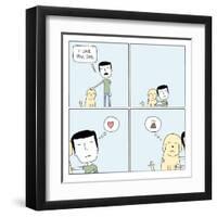 Dog Love-Reza Farazmand-Framed Art Print