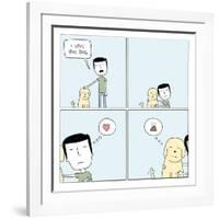 Dog Love-Reza Farazmand-Framed Art Print