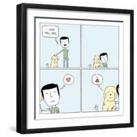 Dog Love-Reza Farazmand-Framed Art Print