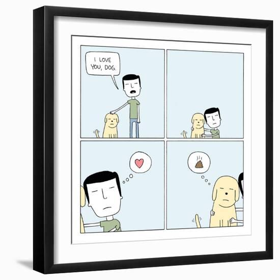 Dog Love-Reza Farazmand-Framed Art Print