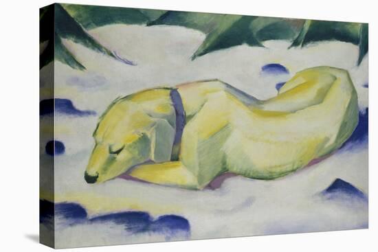 Dog Lying in the Snow, 1910/1911-Franz Marc-Stretched Canvas
