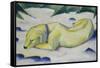 Dog Lying in the Snow, 1910/1911-Franz Marc-Framed Stretched Canvas