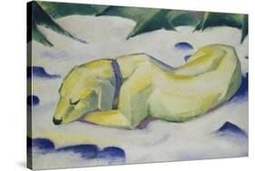 Dog Lying in the Snow, 1910/1911-Franz Marc-Stretched Canvas