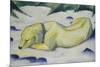 Dog Lying in the Snow, 1910/1911-Franz Marc-Mounted Giclee Print