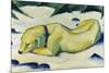 Dog Lying in the Snow-Franz Marc-Mounted Giclee Print