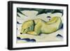 Dog Lying in the Snow-Franz Marc-Framed Giclee Print