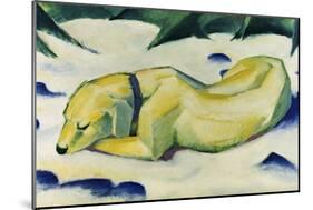 Dog Lying in the Snow-Franz Marc-Mounted Giclee Print