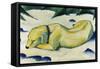 Dog Lying in the Snow-Franz Marc-Framed Stretched Canvas