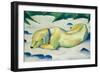 Dog Lying in the Snow-Franz Marc-Framed Giclee Print