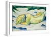 Dog Lying in the Snow-Franz Marc-Framed Giclee Print