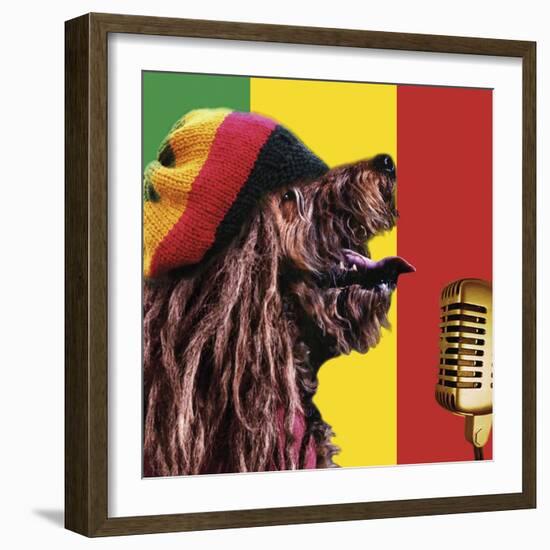 Dog Marley-Malcolm Sanders-Framed Giclee Print