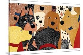 Dog Meeting-Stephen Huneck-Stretched Canvas