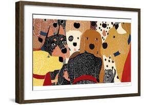 Dog Meeting-Stephen Huneck-Framed Giclee Print