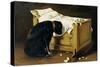 Dog Mourning its Little Master, 1866-A. Archer-Stretched Canvas