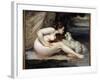 Dog Naked Woman. Portrait of Leontine Renaude. Painting by Gustave Courbet (1819-1877), 1861. Oil O-Gustave Courbet-Framed Giclee Print