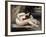 Dog Naked Woman. Portrait of Leontine Renaude. Painting by Gustave Courbet (1819-1877), 1861. Oil O-Gustave Courbet-Framed Giclee Print