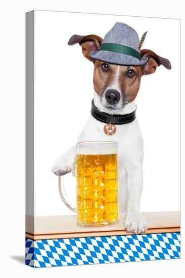 Dog Oktoberfest-Javier Brosch-Stretched Canvas