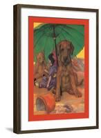 Dog on a Beach-Diana Thorne-Framed Art Print