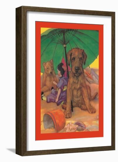 Dog on a Beach-Diana Thorne-Framed Art Print