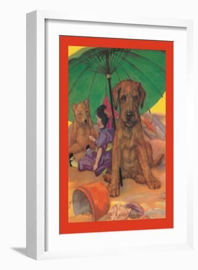 Dog on a Beach-Diana Thorne-Framed Art Print