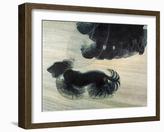 Dog On A Leash-Vintage Apple Collection-Framed Giclee Print