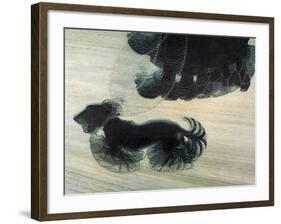 Dog On A Leash-Vintage Apple Collection-Framed Giclee Print