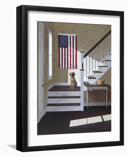 Dog on Stairs-Zhen-Huan Lu-Framed Photographic Print