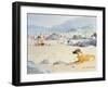 Dog on the Beach, Woolacombe, 1987-Lucy Willis-Framed Giclee Print