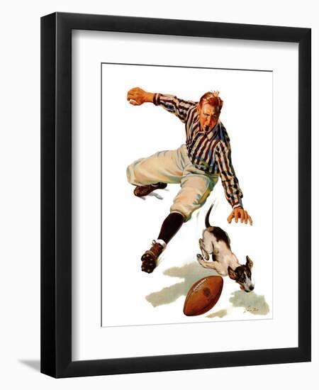 "Dog on the Field," October 18, 1941-Lonie Bee-Framed Premium Giclee Print