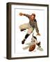 "Dog on the Field," October 18, 1941-Lonie Bee-Framed Giclee Print