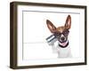 Dog on the Phone-Javier Brosch-Framed Photographic Print