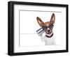 Dog on the Phone-Javier Brosch-Framed Photographic Print