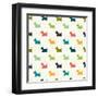 Dog Pattern-TashaNatasha-Framed Art Print