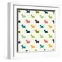 Dog Pattern-TashaNatasha-Framed Art Print