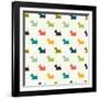 Dog Pattern-TashaNatasha-Framed Art Print