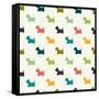 Dog Pattern-TashaNatasha-Framed Stretched Canvas