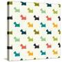 Dog Pattern-TashaNatasha-Stretched Canvas