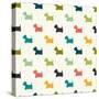 Dog Pattern-TashaNatasha-Stretched Canvas