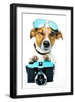 Dog Photo Camera-Javier Brosch-Framed Photographic Print