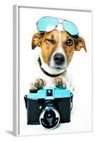 Dog Photo Camera-Javier Brosch-Framed Photographic Print