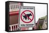 Dog Poop Sign-TamiFreed-Framed Stretched Canvas