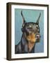 Dog Portrait, Dobie-Jill Sands-Framed Art Print