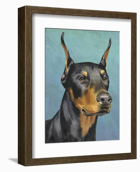 Dog Portrait, Dobie-Jill Sands-Framed Art Print